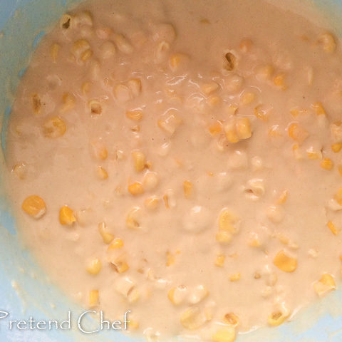 Sweetcorn fritters batter with corn added