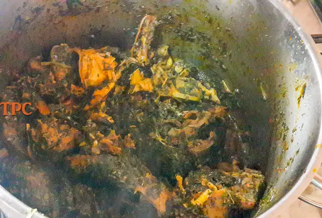 afang soup in a pot