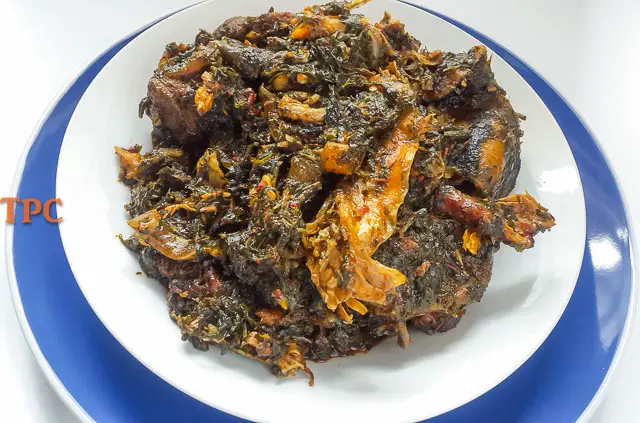 A bowl of fingerlicking afang soup