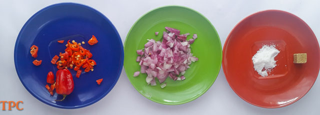 ingredients for ojojo water yam fritters