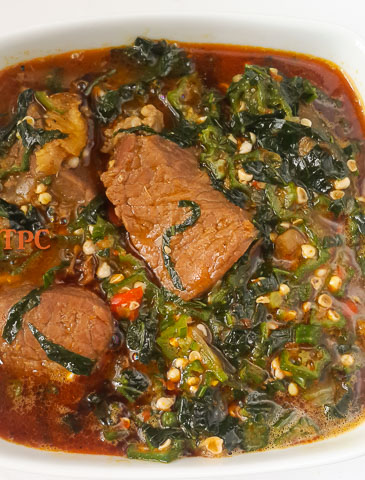 Fresh and tasty okro soup, okra soup