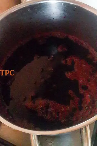 Strained zobo drink for zobo syrup, zobo drink