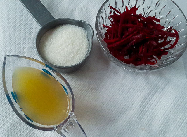 ingredients for Healthy beetroot juice mocktail