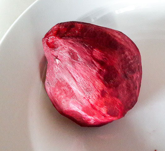 peeled beetroot for beetroot coleslaw