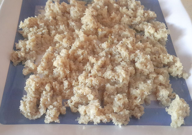 Indian coconut ladoo in tray