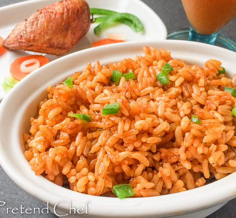 jollof rice, nigerian jollof rice, rice in a bowl