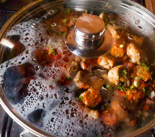 mackerel pan frying for mackerel in tomato sauce