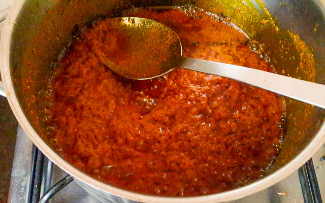 ogbono frying for ogbono soup