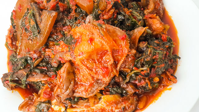 rich Efo riro (vegetable soup)