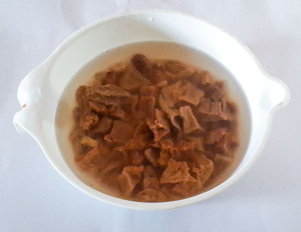 achicha soaking in water for achicha, dry cocoyam