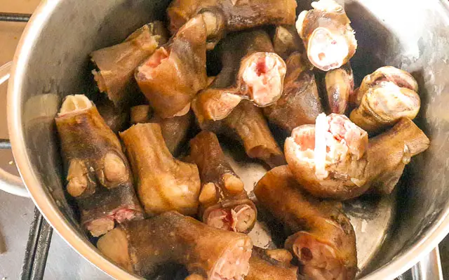goat trotters cut up for homework