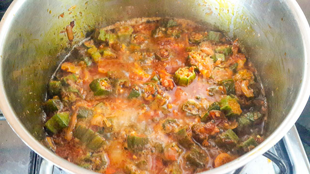 ofe ugbogoro being cooked