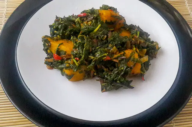 Simple and wholesome vegetable yam (Ji akwukwo).
