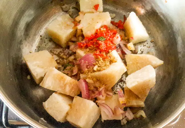 yam in a pot for vegetable yam