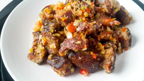 Excitingly spicy asun spicy goat meat