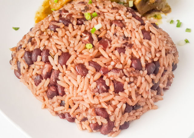 Flavour infused Jamaican rice and peas