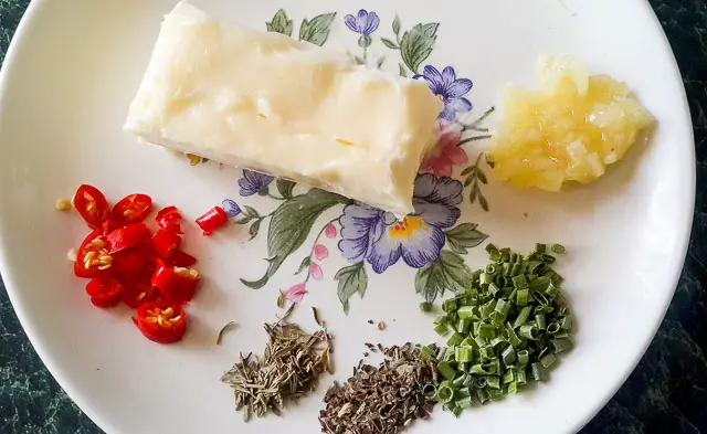 ingredients for Herb butter sauce