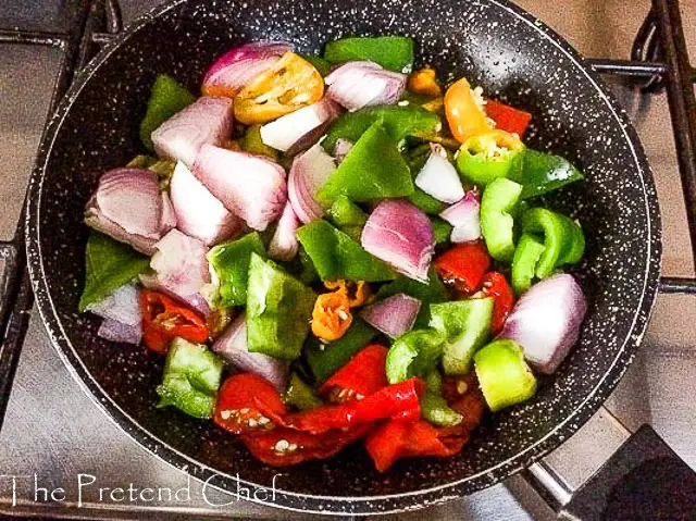 pepper mix in a saucepan