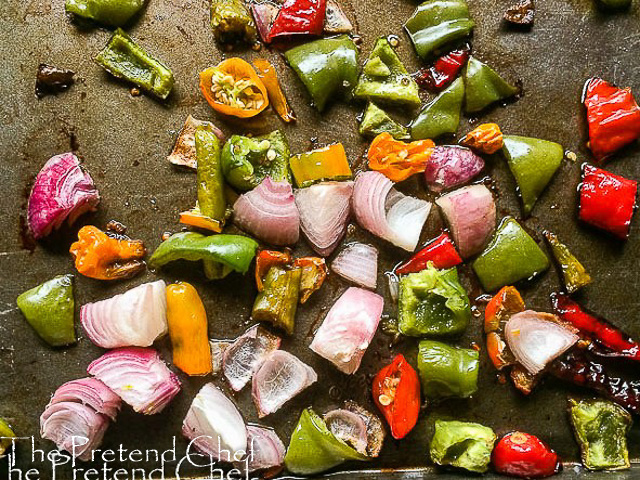 pepper mix in a baking pan