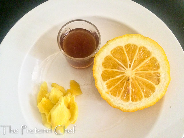 Ingredients for How to make ginger tea