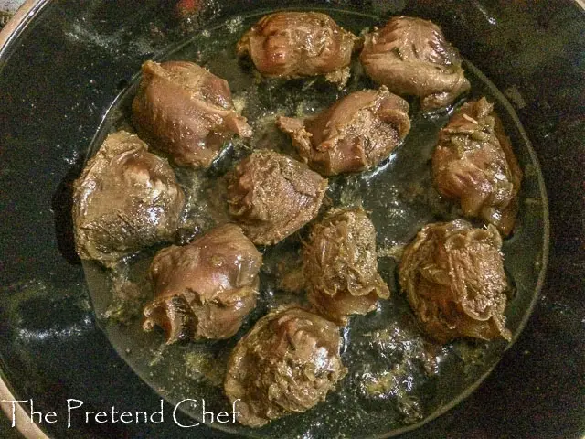 gizzard frying for nigerian peppered gizzard