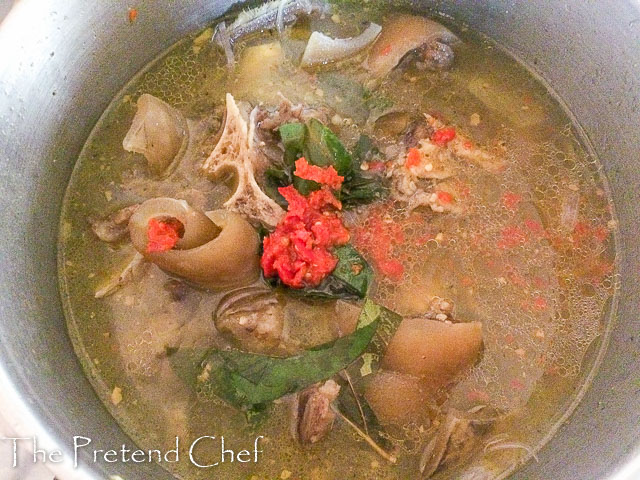 oxtail in a pot , nigerian oxtail pepper soup