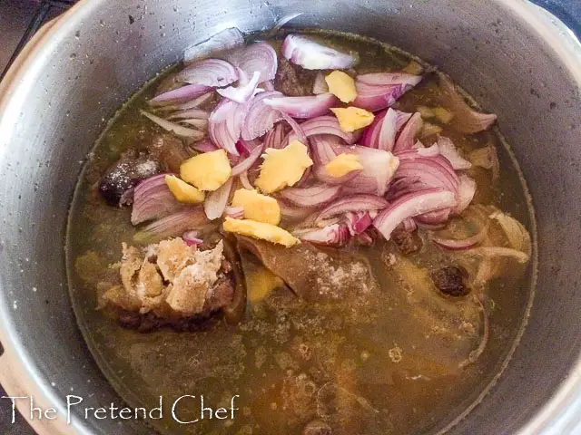oxtail in a pot , nigerian oxtail pepper soup
