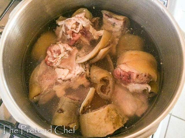 oxtail in a pot , nigerian oxtail pepper soup