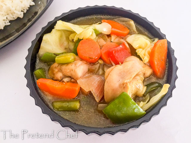 Easy Nigerian vegetable sauce, simple and flavoursome, looking pretty in a black bowl