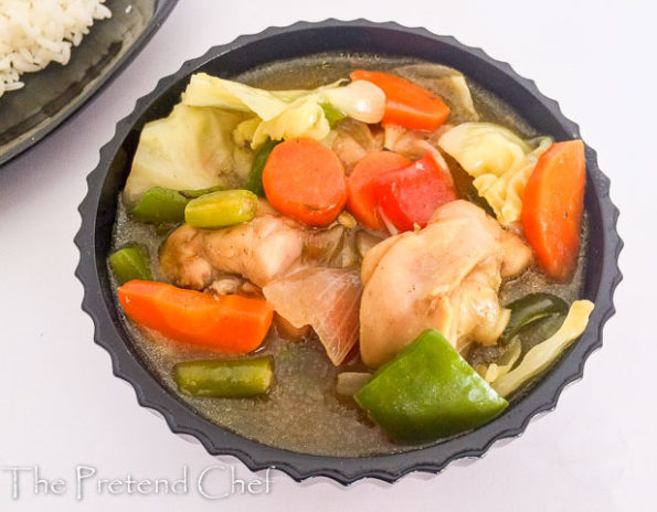 easy, simple, nutritious Easy nigeria vegetable sauce,sitting pretty in a black bowl