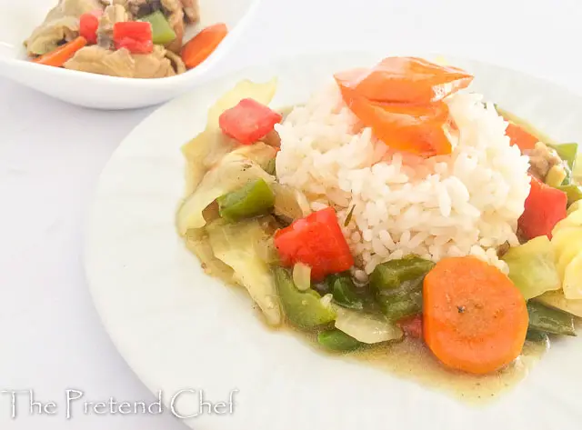Easy Nigerian vegetable sauce, simple and fresh, looking pretty in a white plate