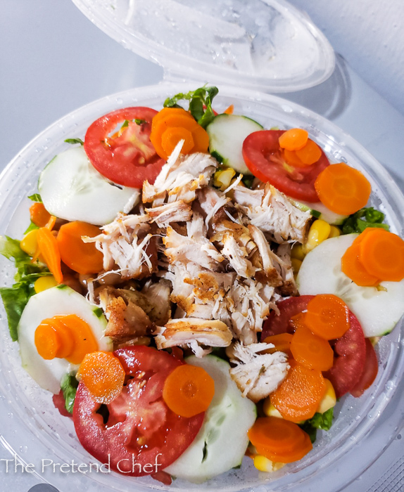 Chicken salad 1 2 Chicken Salad with candied carrot coins