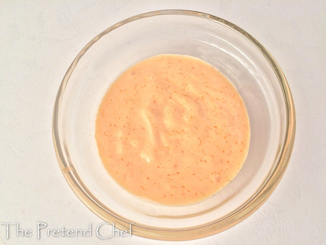 seasoned mayo dressing for chicken salad with candied carrot coins