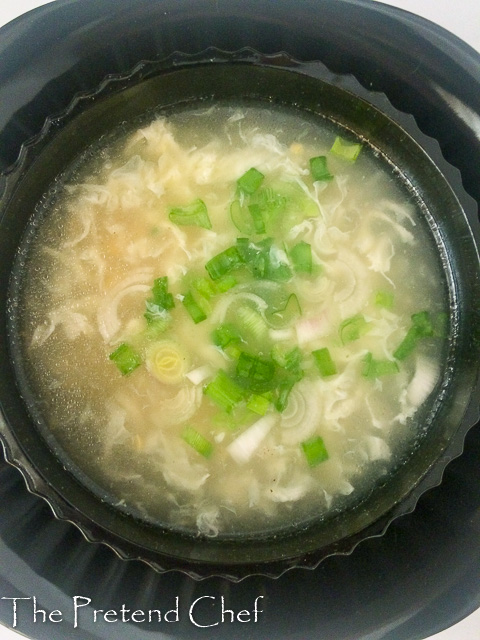 Clean tasting sweetcorn egg drop soup