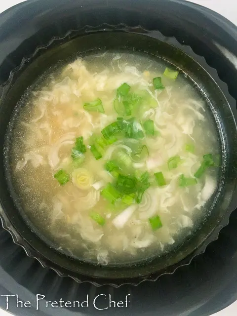 Clean tasting sweetcorn egg drop soup