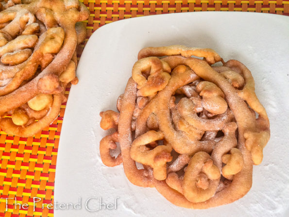 Light, chewy, crunchy, not too sweet funnel cake