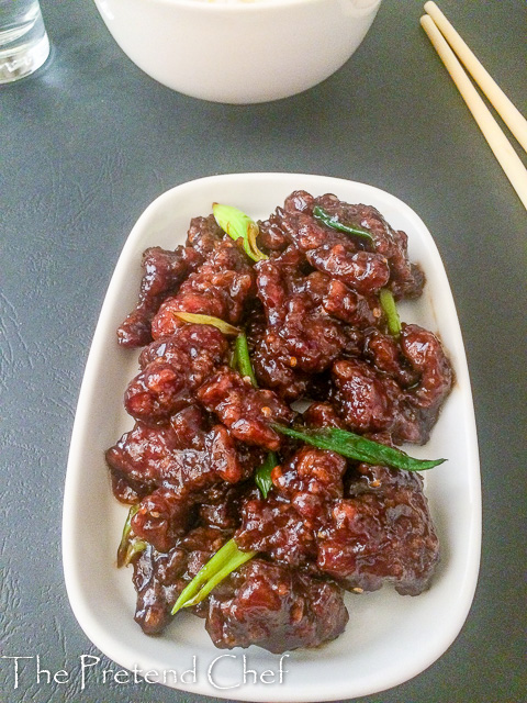 Crispy, sticky mongolian beef stir fry