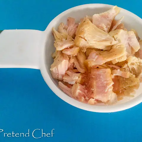 shredded or chopped chicken for sweet corn egg drop soup