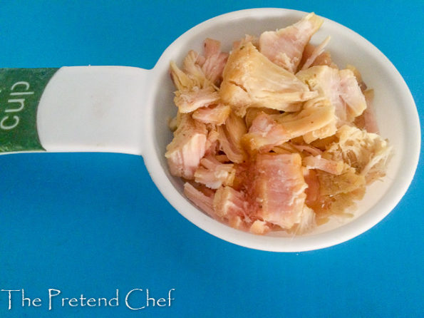 shredded or chopped chicken for sweet corn egg drop soup