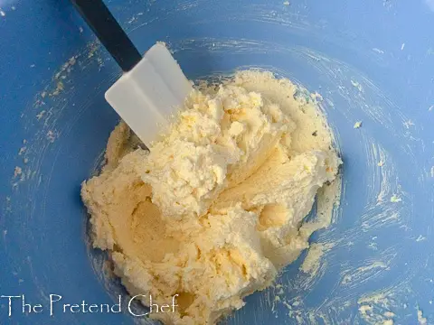 creaming butter and sugar for valentine sugar cookies