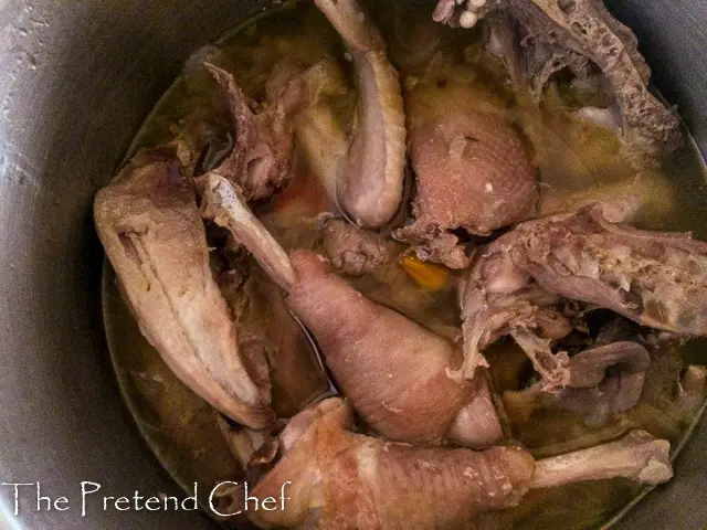 chicken boiled for chicken pepper soup