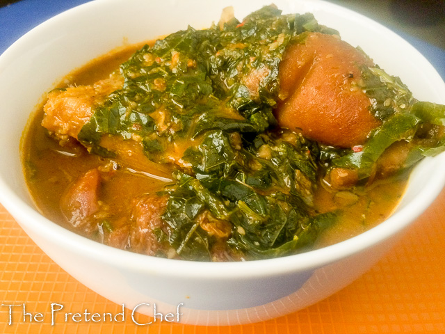 Easy Ugu soup, ofe ugu