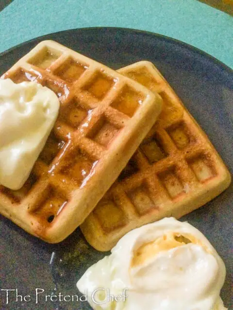 Golden, fluffy, flavoursome and crispy around the edges, Easy waffles recipe