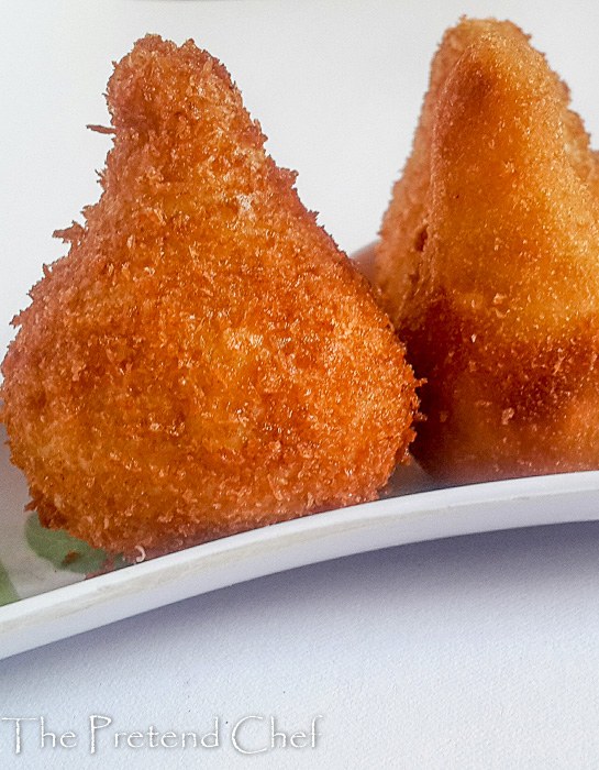 Crispy and elegant Coxinha, Brazilian chicken fritters