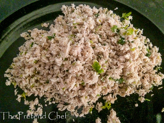 minced chicken for Coxinha, Brazilian chicken fritters