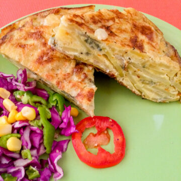 Thick, dense, rich and indulgent easy spanish omelette