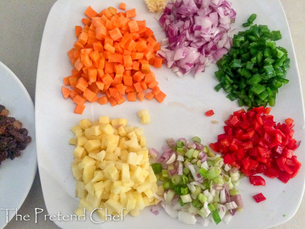 vegetables for Nigerian vegetable pie