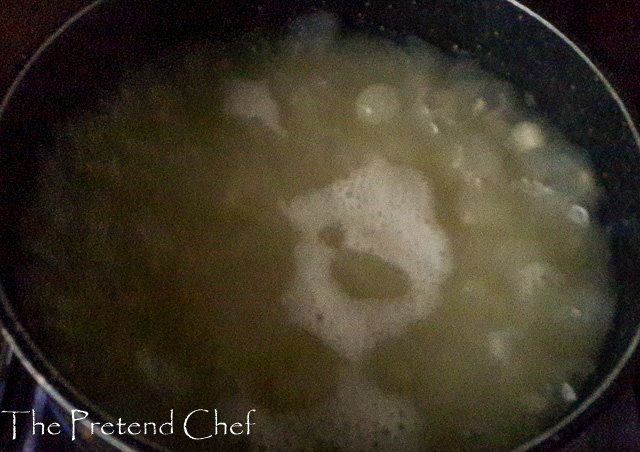 ukwa cooking in a pot for African breadfruit pottage