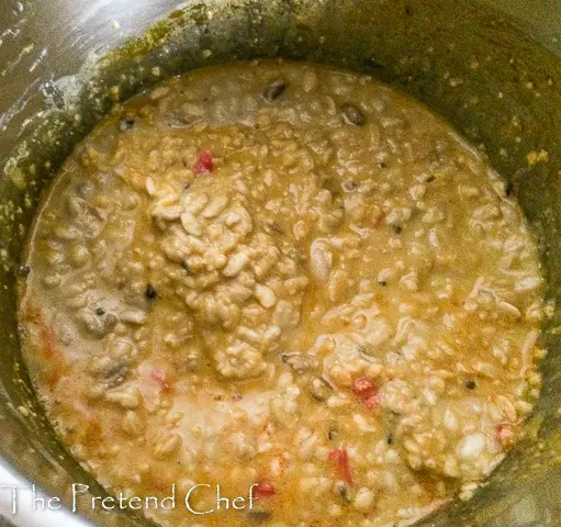 cooked African breadfruit porridge in a pot