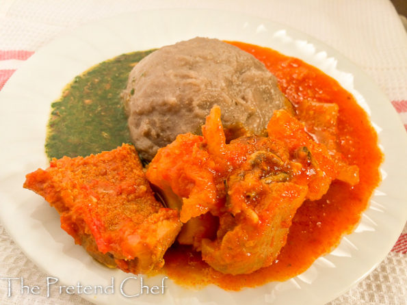 Omi Obe (Stew) with Ewedu